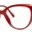 A pair of red glasses is shown.