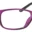 A pair of purple glasses with black tips.