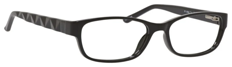 A pair of glasses is shown with no lens.