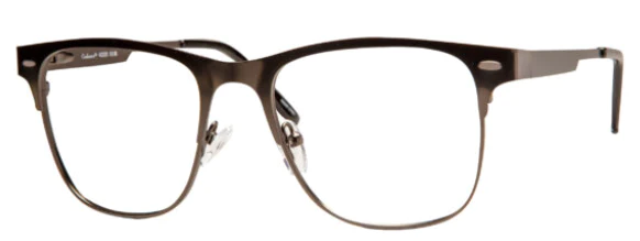 A pair of glasses is shown with no lens.