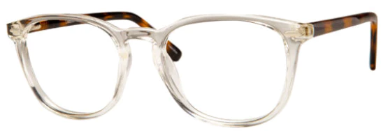 A pair of glasses is shown with the lens closed.