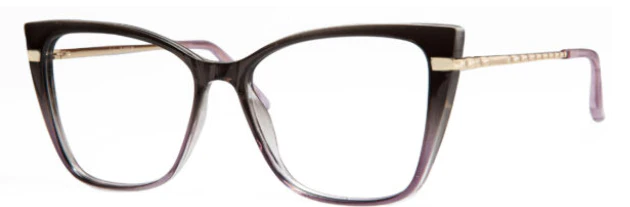 A pair of glasses is shown with the lens up.