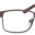 A brown pair of glasses is shown.