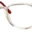 A pair of glasses with red tips on them.