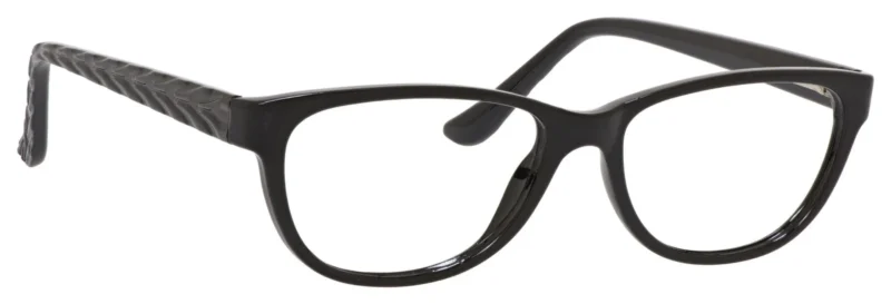 A pair of glasses is shown with the same frame.