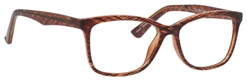 A pair of glasses is shown with the same pattern.