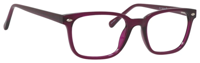 A close up of the side view of a pair of glasses.