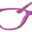 A pair of purple glasses is shown.