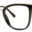 A pair of glasses is shown with gold trim.