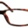 A pair of glasses is shown with the frame in front.