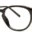 A pair of glasses is shown with the frame slightly bent.