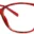 A pair of red glasses is shown.