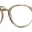 A pair of glasses is shown with no lens.