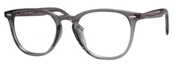 A pair of glasses is shown with no lens.