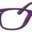 A pair of purple glasses is shown.