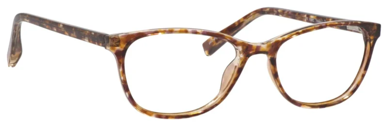 A pair of glasses is shown with the frame closed.