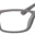 A pair of glasses is shown with no lens.