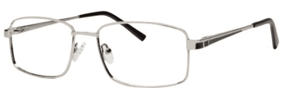 A pair of glasses with black rims and white frames.