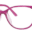 A pink pair of glasses is shown.