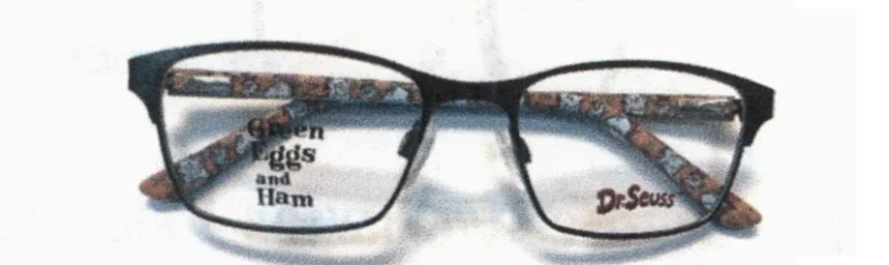 A pair of glasses with the same image on them.