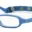 A pair of blue glasses with yellow straps.