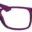 A purple pair of glasses is shown.