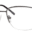 A pair of glasses is shown with no lens.