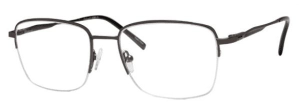 A pair of glasses is shown with no lens.