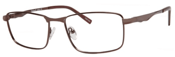 A pair of glasses is shown with no lens.