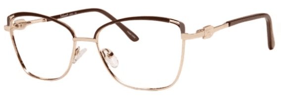 A close up of the side of a pair of glasses