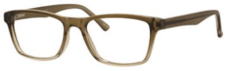 A pair of glasses is shown with the same color as the frame.