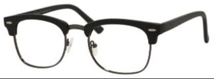 A pair of glasses is shown with no lens.