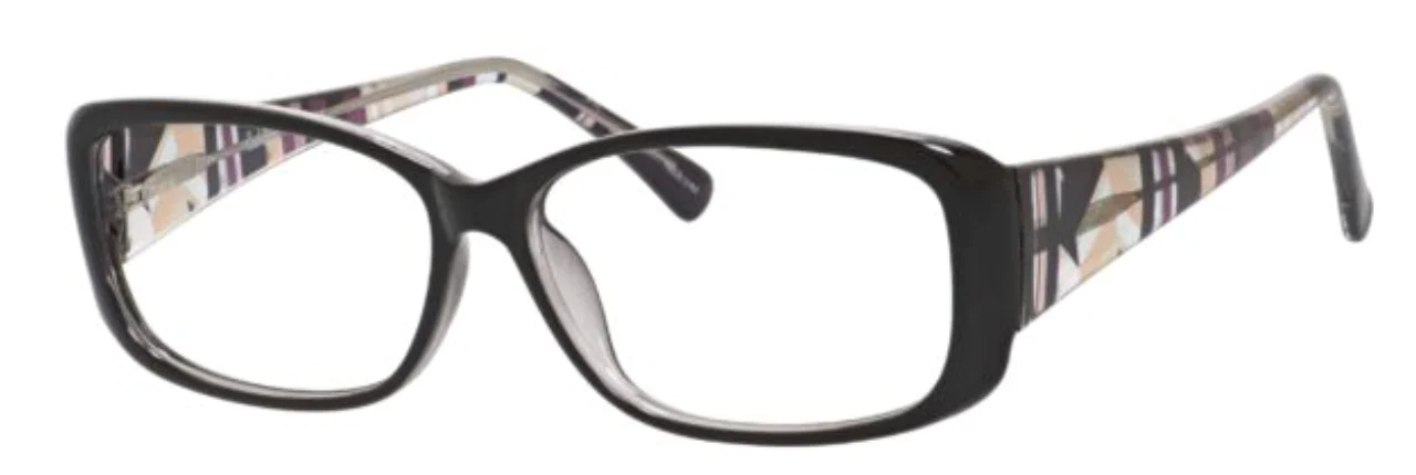 A pair of glasses is shown with the same frame.