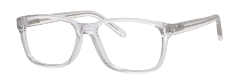 A pair of glasses is shown with no lens.