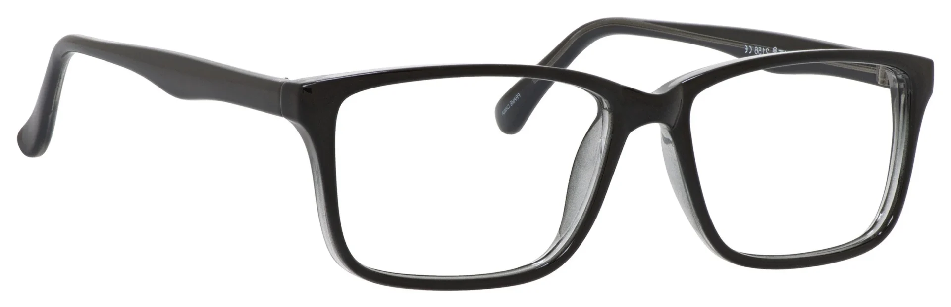 A pair of glasses is shown with the lens open.