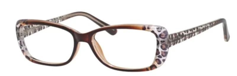 A pair of glasses is shown with the same color as the frame.