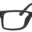 A pair of glasses is shown with no lens.