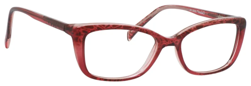 A pair of glasses is shown with the same pattern.