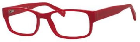 A red pair of glasses is shown.