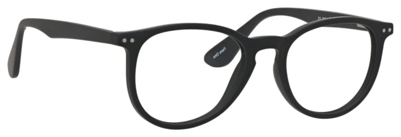 A pair of glasses is shown with the lens closed.