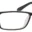 A pair of glasses is shown with no lens.