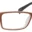 A pair of glasses is shown with the same color as the frame.