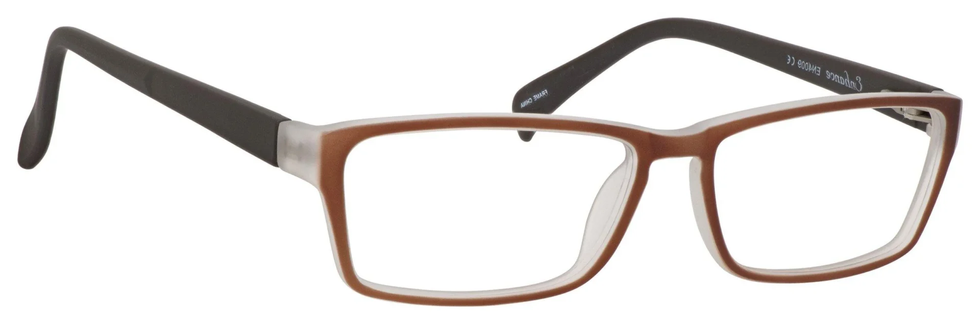 A pair of glasses is shown with the same color as the frame.