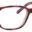 A pair of glasses is shown with the frame in focus.