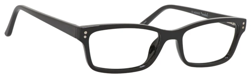 A pair of glasses is shown with no lens.