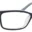 A pair of glasses is shown with clear lenses.