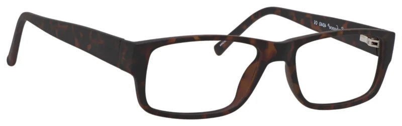 A pair of glasses is shown with the frame closed.