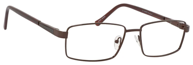 A pair of glasses is shown with no lens.