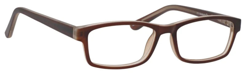 A pair of glasses is shown with no lens.