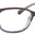 A pair of glasses is shown with the same color as the bottom rim.